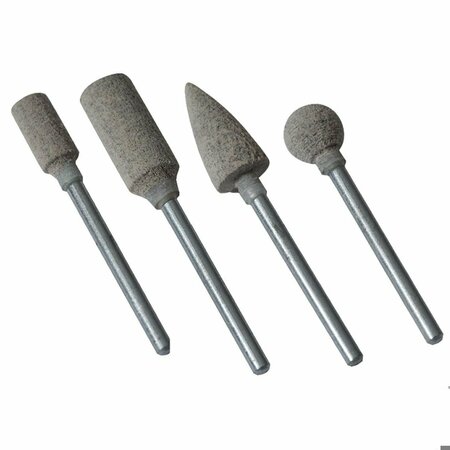 CGW ABRASIVES Cotton Fiber Mounted Point, W177 Cylindrical Point, 3/8 in Dia x 3/4 in L Head, 1/8 in Dia Shank 49566